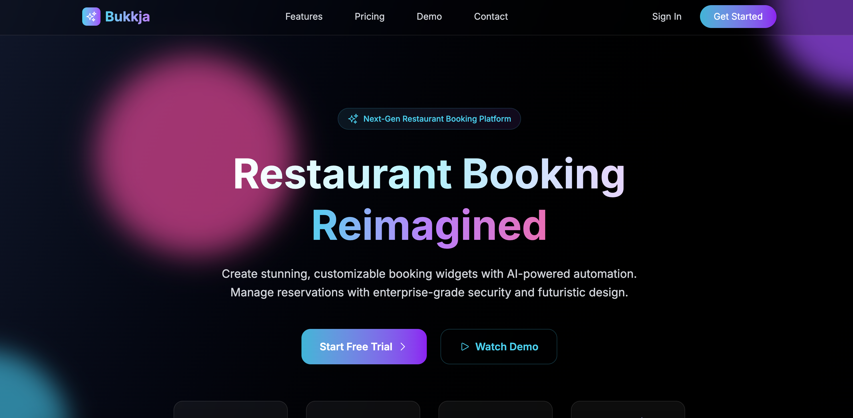 Bukkja project screenshot