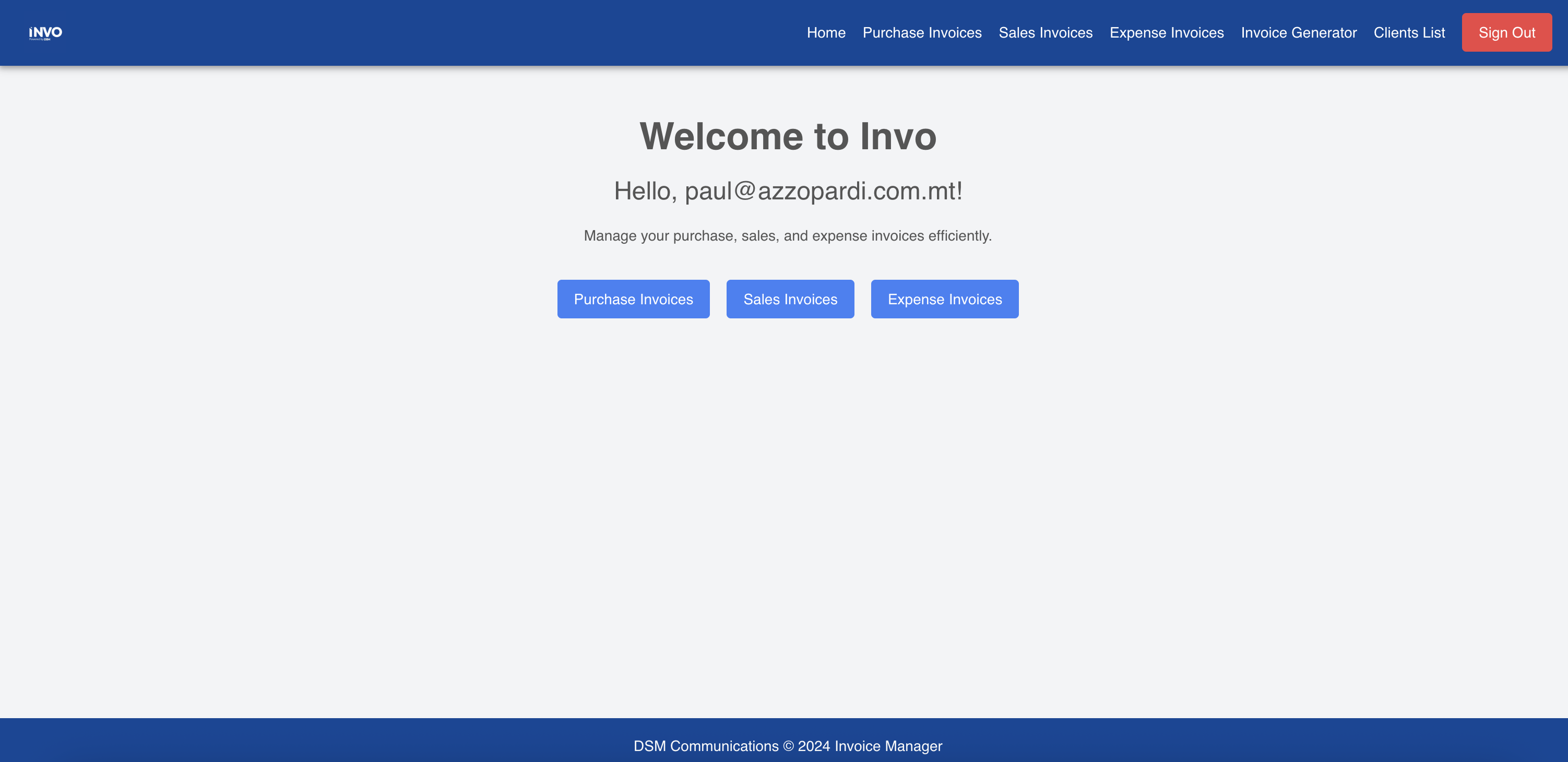 Invo project screenshot