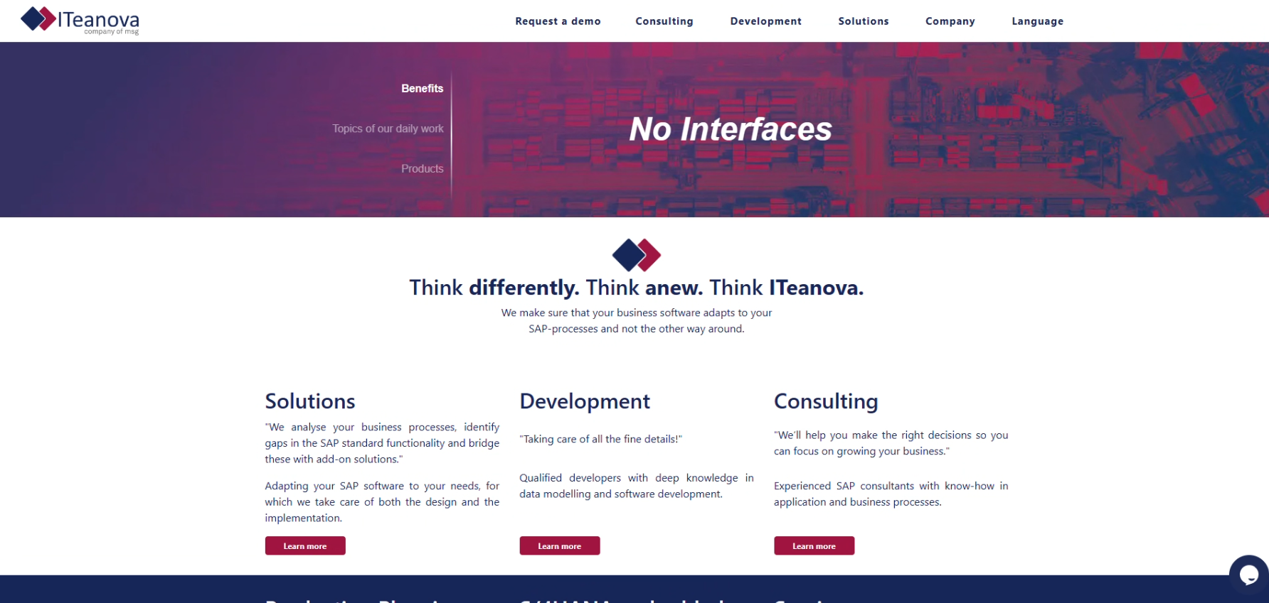 ITeanova Website project screenshot